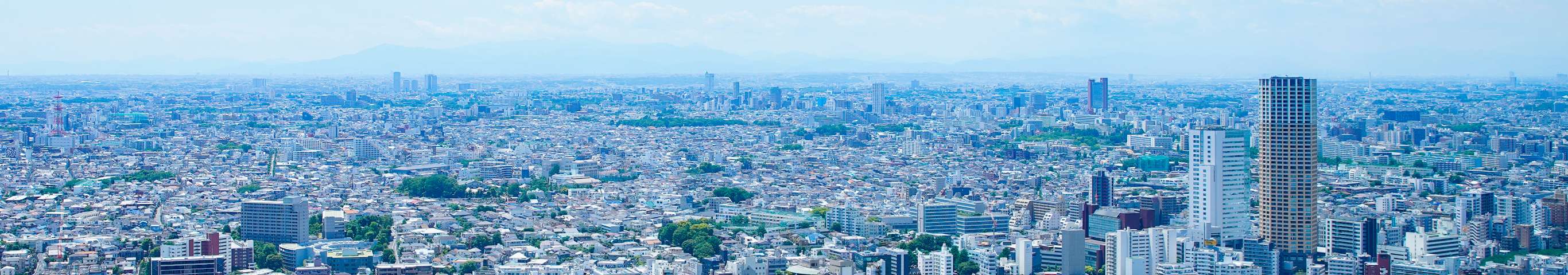 上空からの街並み写真